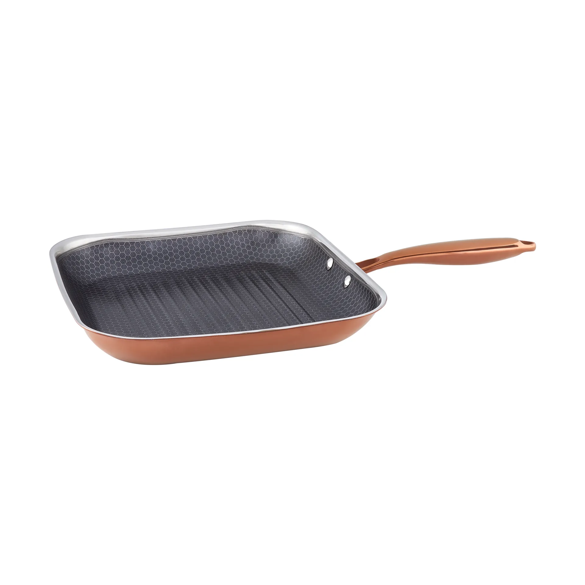 Sartén para parrilla con recubrimiento hybrid coating Hâws Santo 28 cm, Oro rosado Hâws