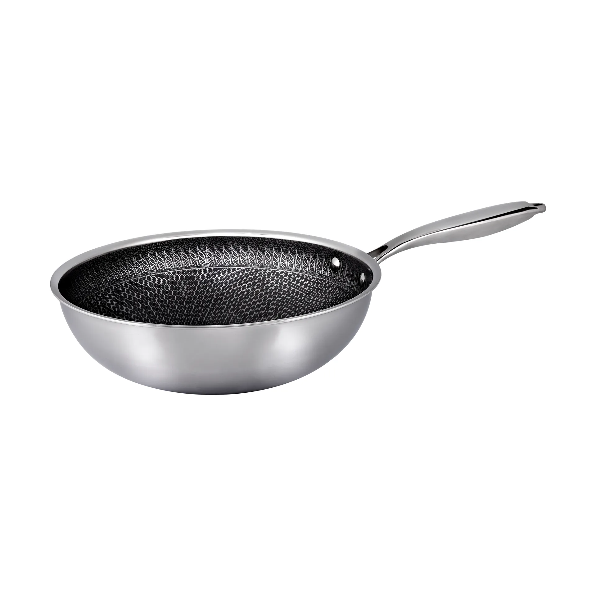 Sartén wok 28 cm hybrid coating Hâws Santo, Acero inoxidable Hâws