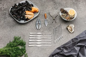 Set de mariscos Laguiole by Hâws, 15 piezas - Olivo-acero inoxidable - Hâws