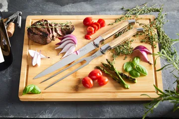 Set de trinchar con tabla de cortar Laguiole By Hâws, 3 piezas - Oliva - Hâws