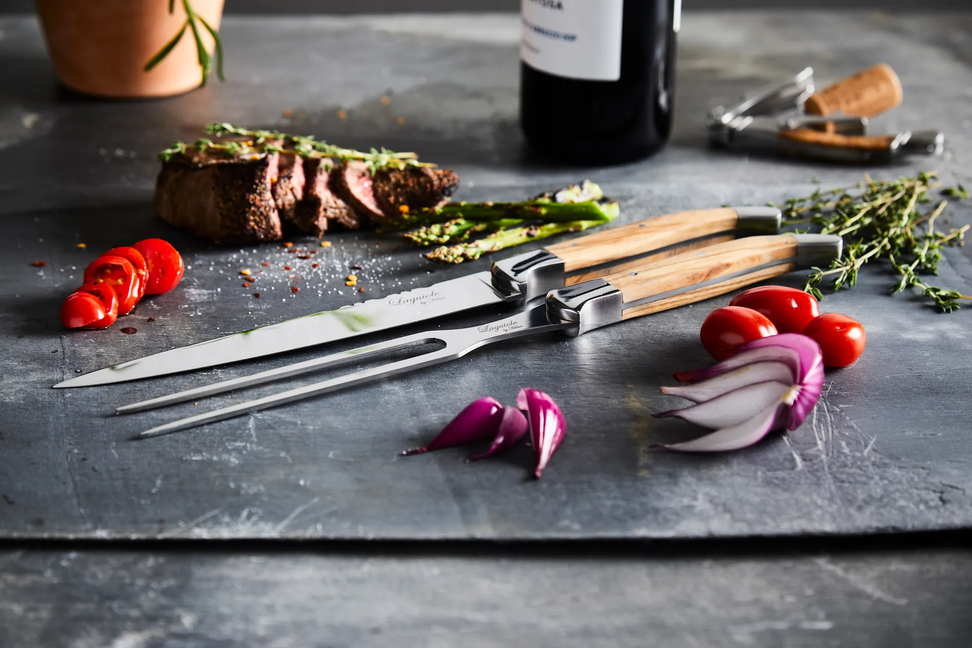 Set de trinchar Laguiole By Hâws, 2 piezas, Oliva Hâws