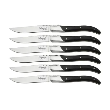 Tenedor para parrilla Laguiole By Hâws, pack de 6 - Madera negra - Hâws