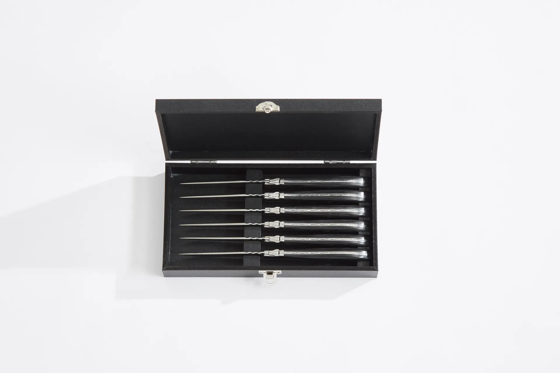 Tenedor para parrilla Laguiole By Hâws, pack de 6, Madera negra Hâws