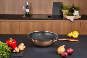 Wok con recubrimiento hybrid coating Hâws Santo Ø28 cm - Oro rosado - Hâws