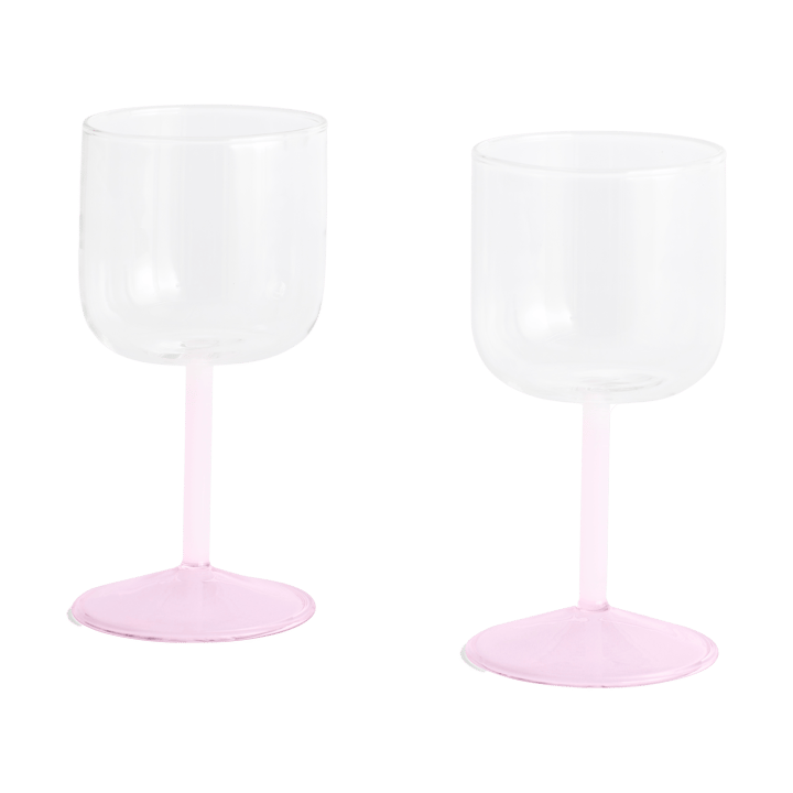 2 Copas de vino Tint 25 cl - Clear-jade light pink-light pink - HAY