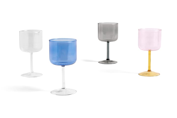 2 Copas de vino Tint 25 cl, Rosa-amarillo HAY