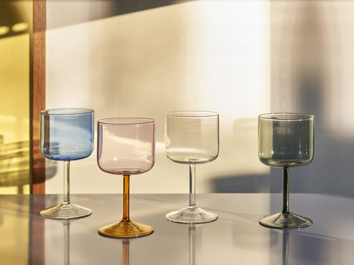 2 Copas de vino Tint 25 cl, Rosa-amarillo HAY