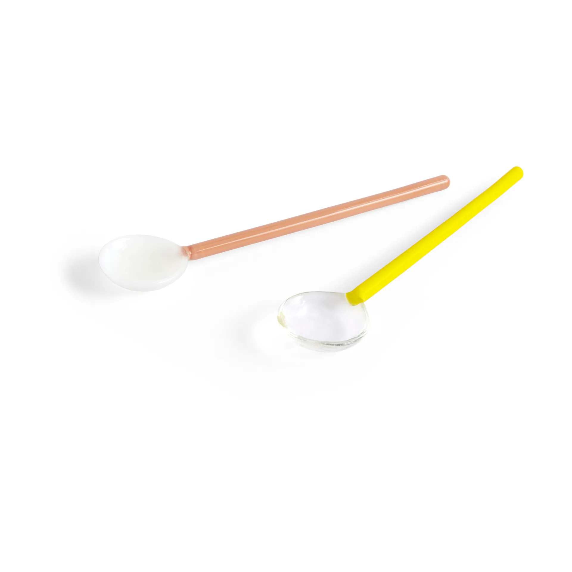 2 Cucharas de vidrio Round, Bright yellow-brown HAY