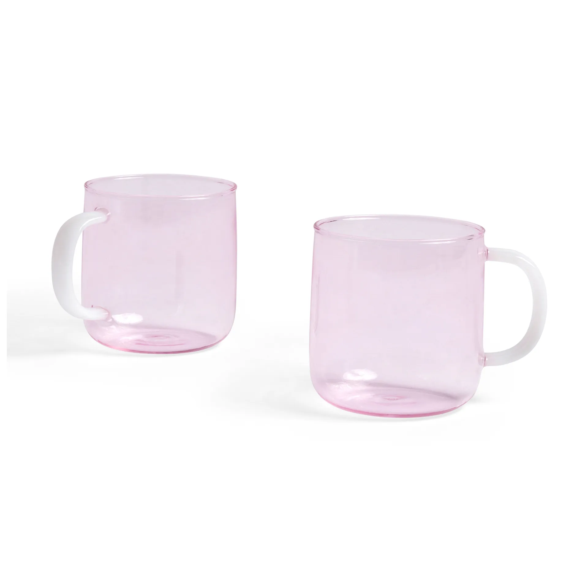 2 Mugs Borosilicate, Pink-white HAY