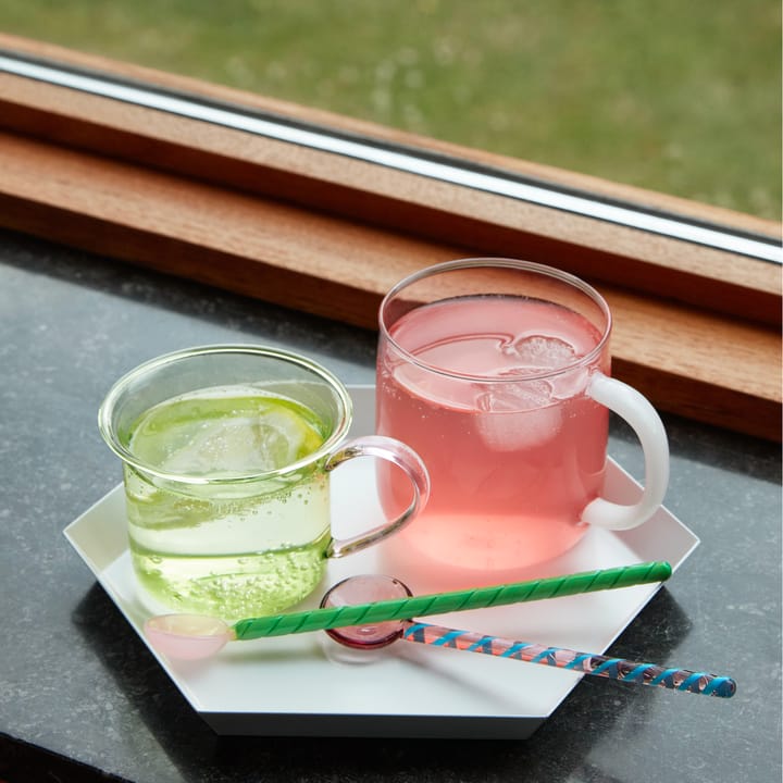 2 Mugs Borosilicate, Pink-white HAY