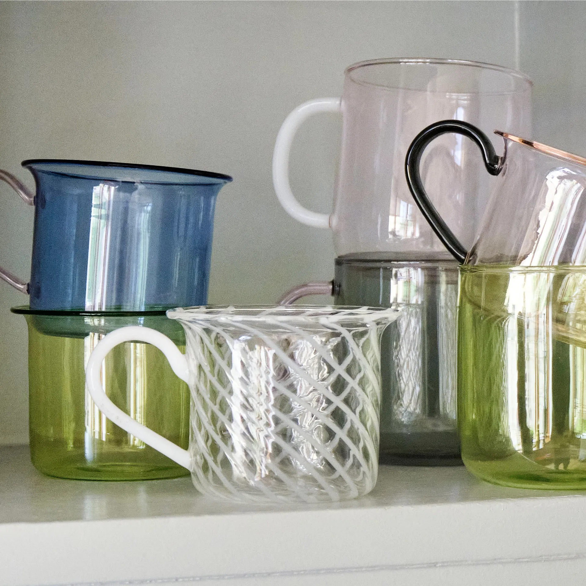 2 Mugs Borosilicate, Pink-white HAY