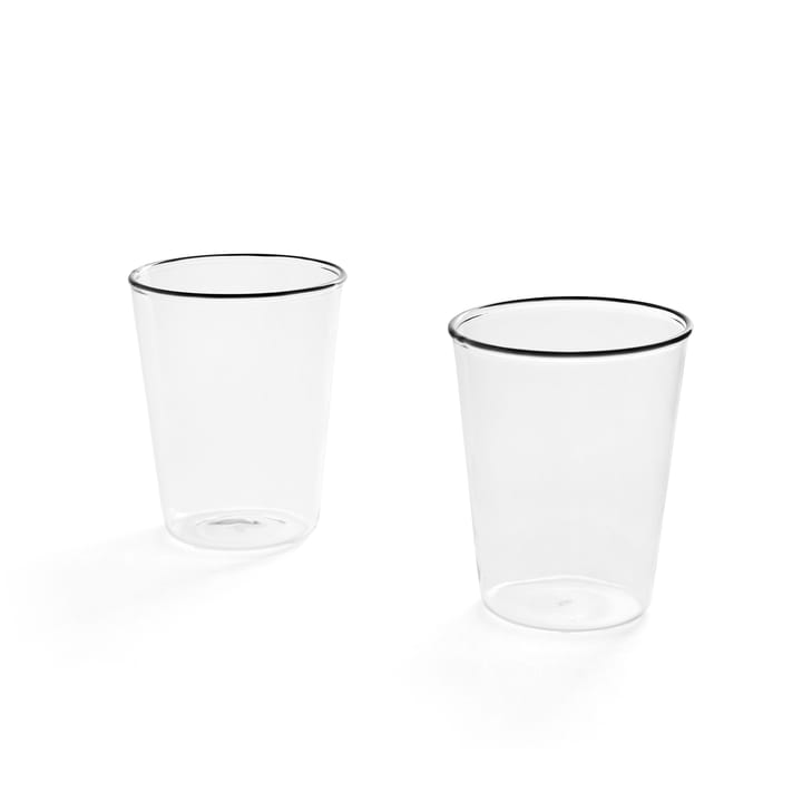 2 Vasos Rim 30 cl transparentes, negro HAY
