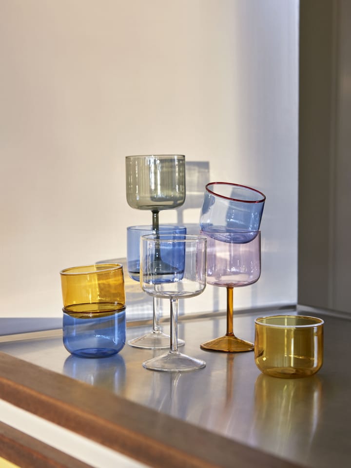 2 Vasos Tint 20 cl, amarillo claro-borde blanco HAY