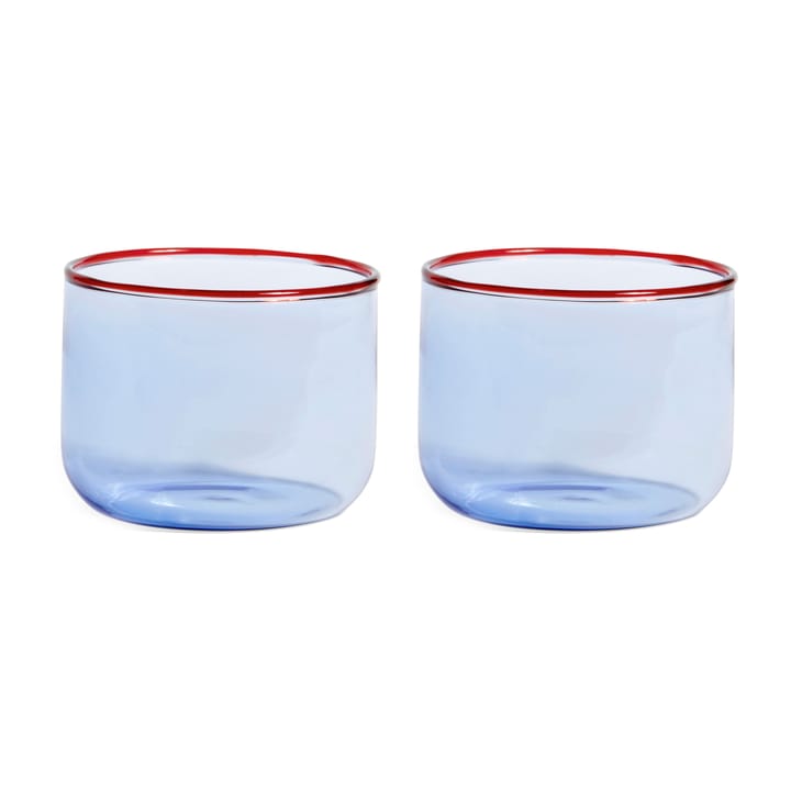 2 Vasos Tint 20 cl - azul claro-borde rojo - HAY
