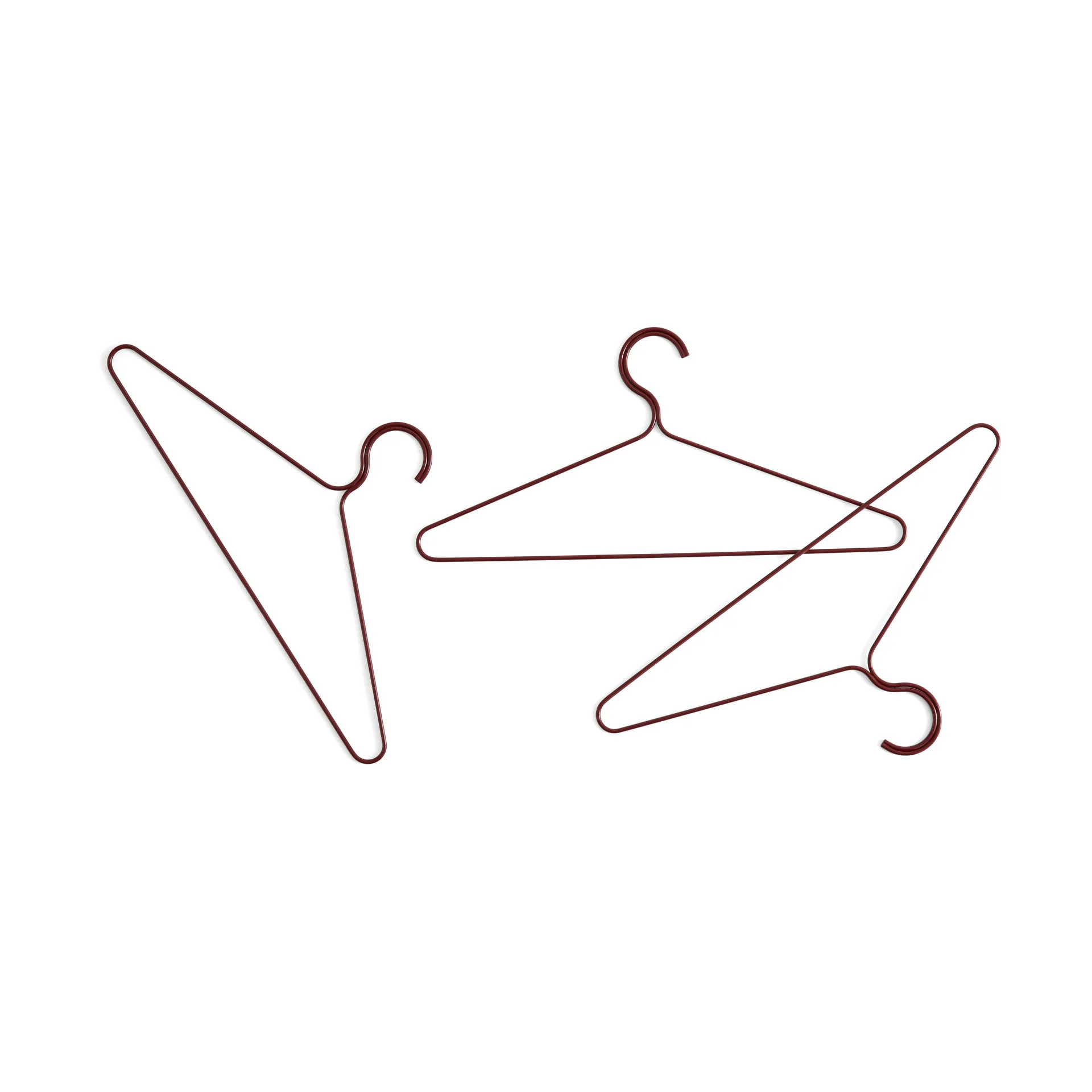 3 Perchas Colour, Maroon red HAY