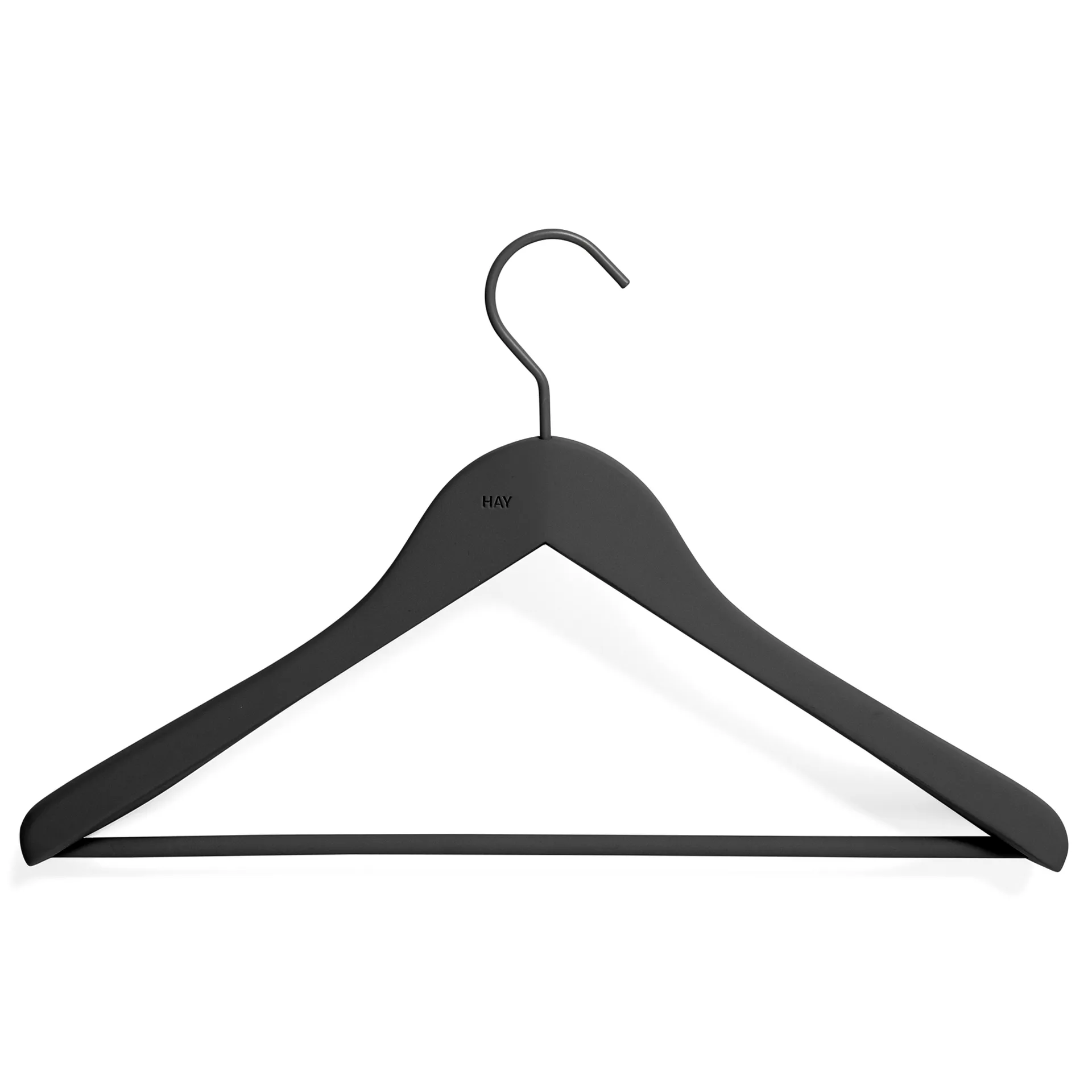 4 Perchas con barra HAY wide, negro HAY