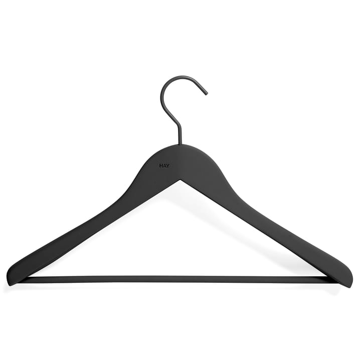 4 Perchas con barra HAY wide, negro HAY