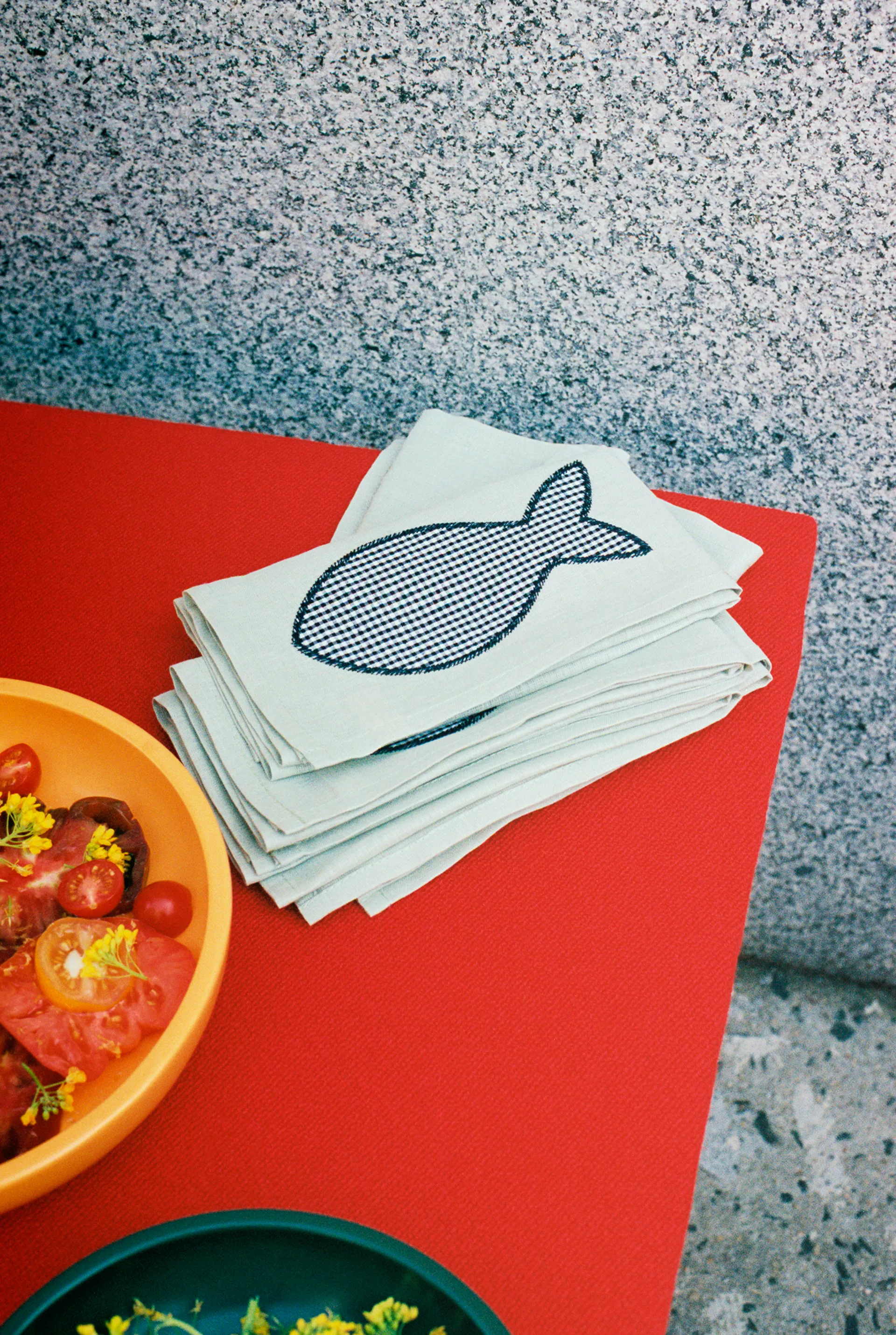 4 Servilletas de lino Sobremesa45x45 cm, Green HAY