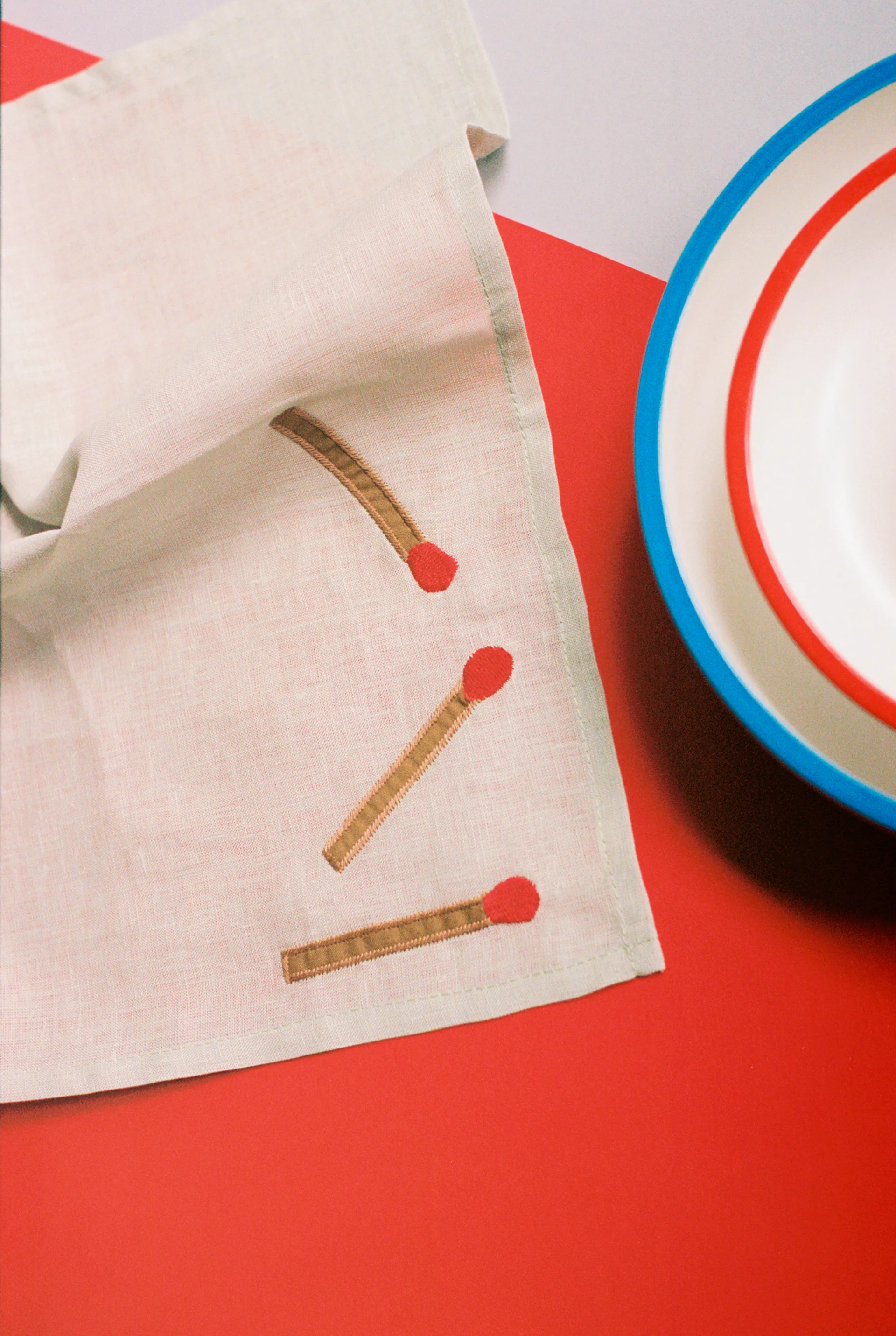 4 Servilletas de lino Sobremesa45x45 cm, White HAY