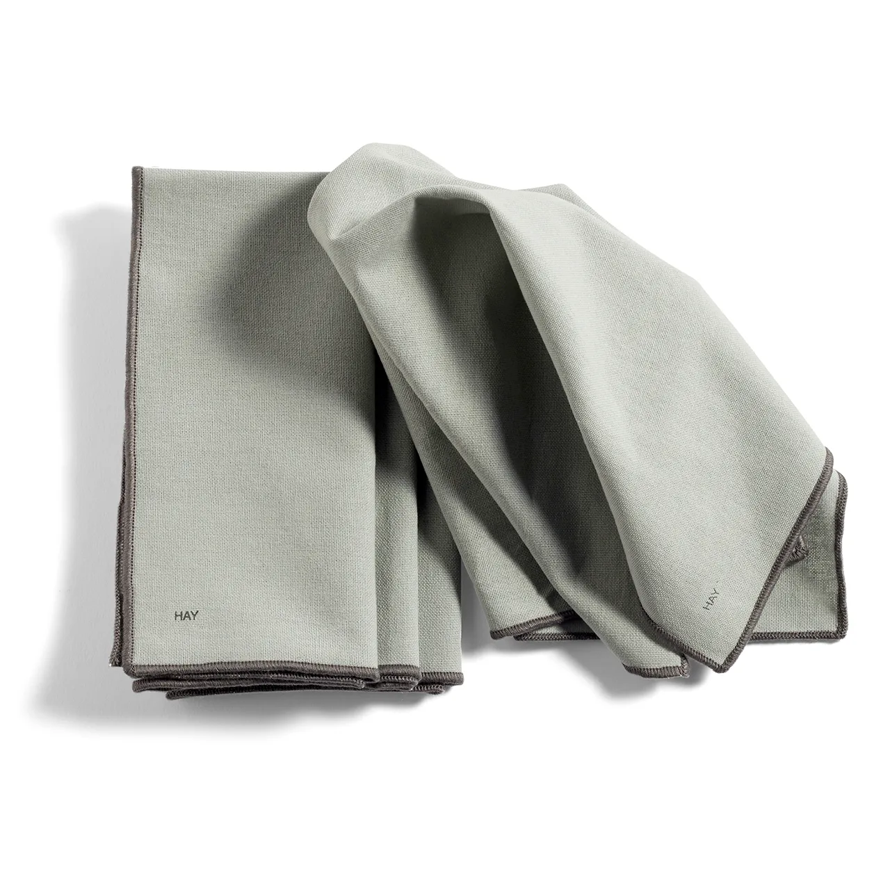 4 Servilletas de tela Contour 40x40 cm, Grey HAY