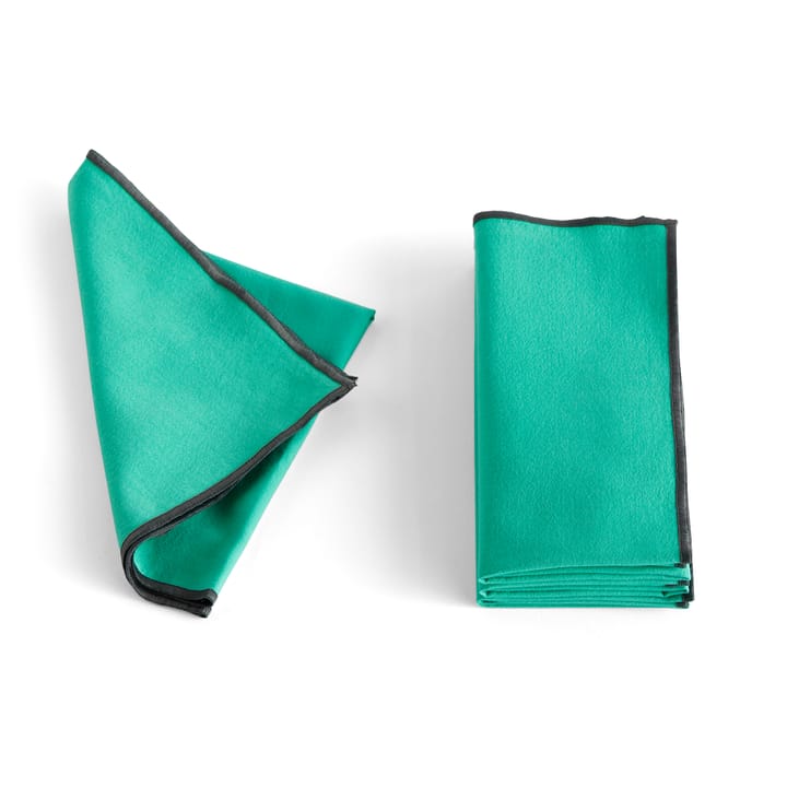 4 Servilletas de tela Outline - Verdigris green - HAY
