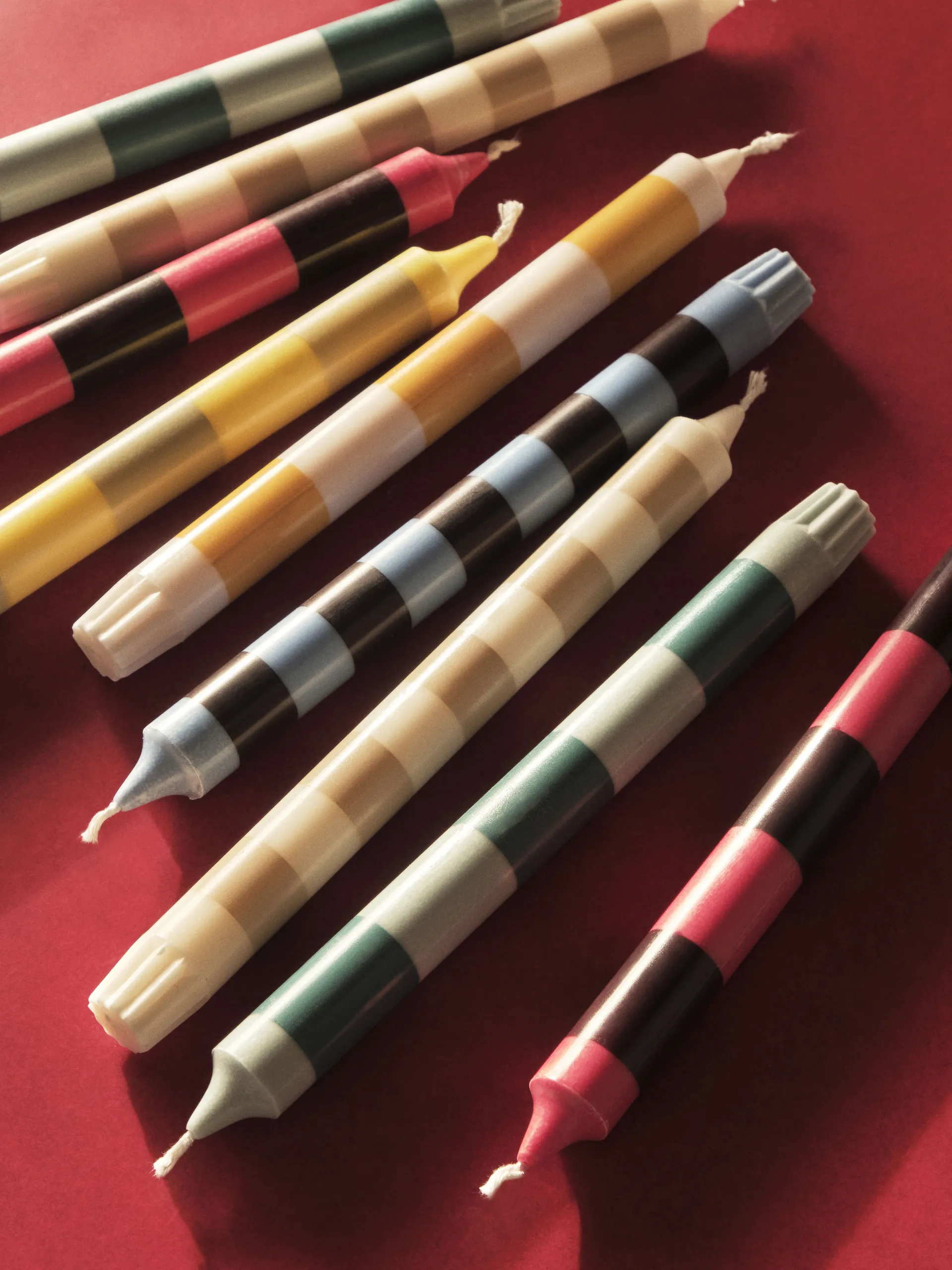 4 velas Stripe, Bright HAY