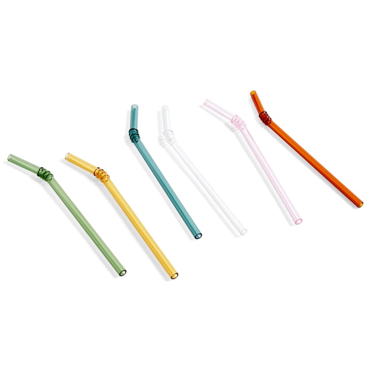 6 Pajitas Sip Swirl - Multi - HAY