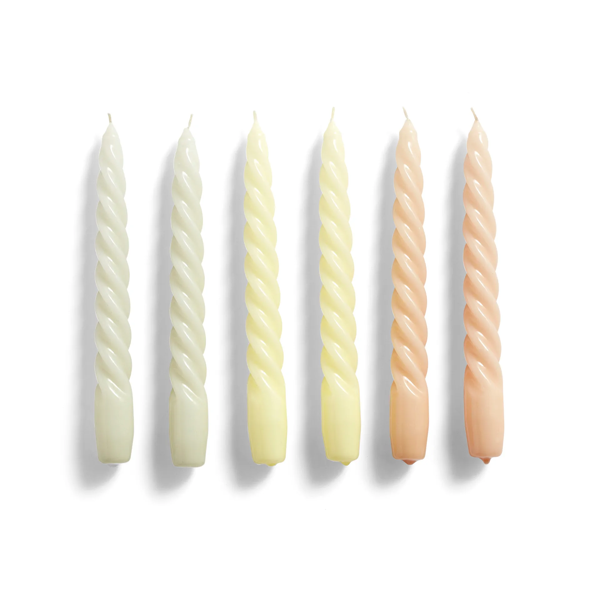 6 Velas Candle Twist, Grey-beige citrus-peach HAY