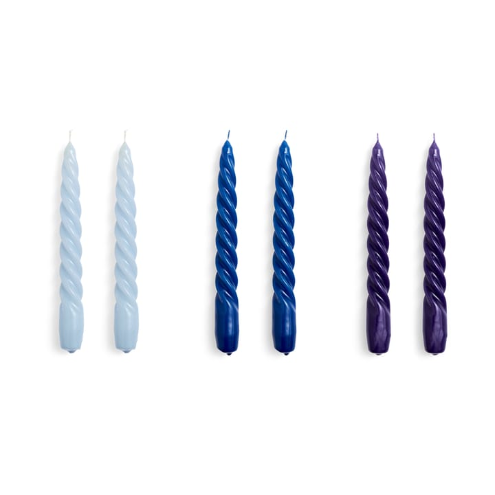 6 Velas Candle Twist - Light blue-blue-purple - HAY