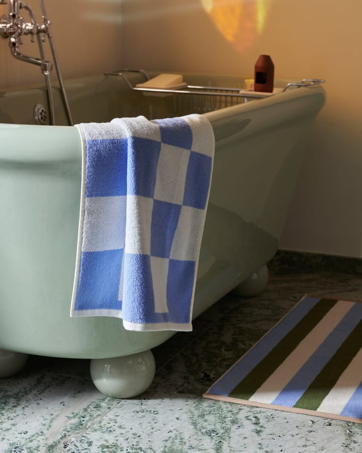 Alfombra de baño Check 50x90 cm, Sky blue HAY