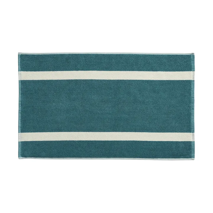alfombra de baño Stripe - Petrol blue, 50x80 cm - HAY