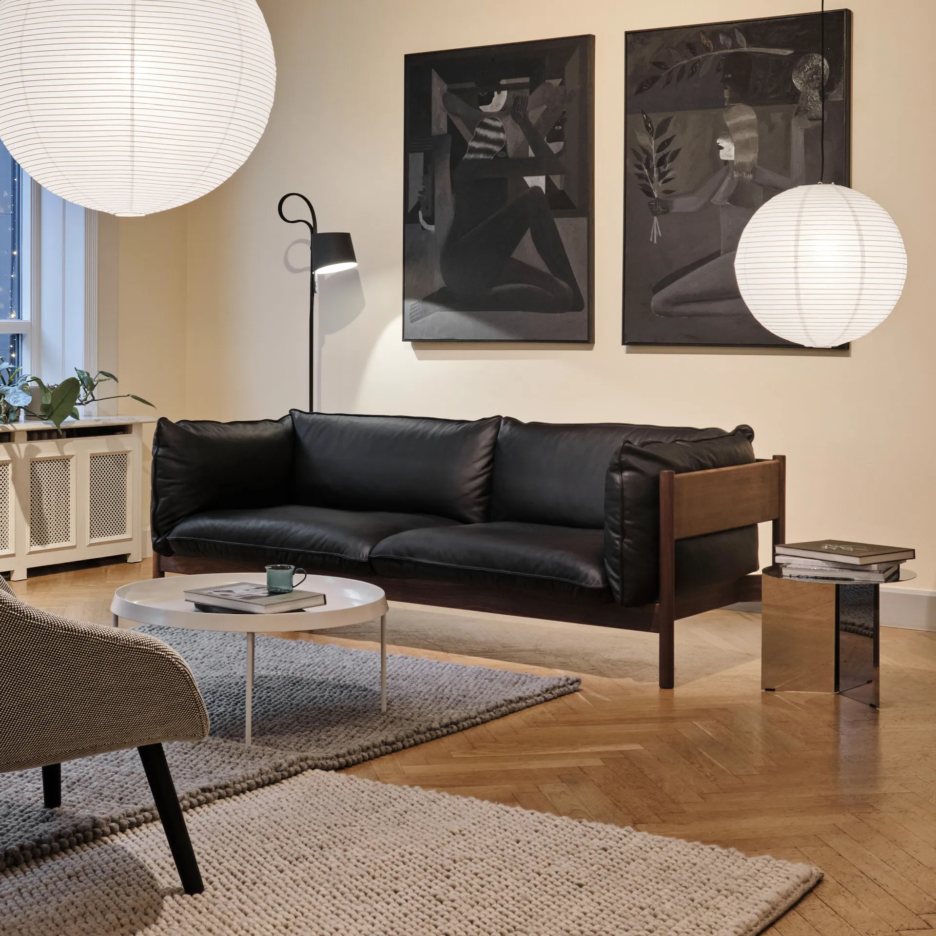 Alfombra de lana Peas 140 x 200 cm, Medium grey HAY