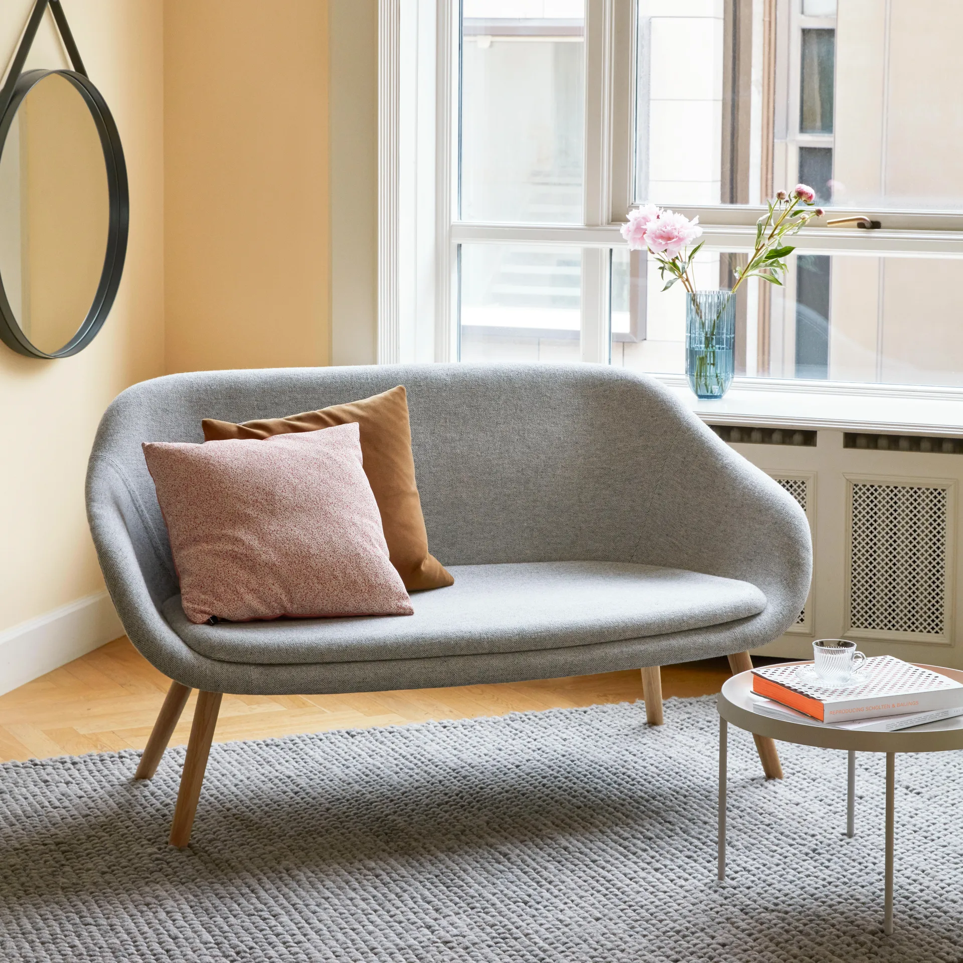 Alfombra de lana Peas 140 x 200 cm, Medium grey HAY