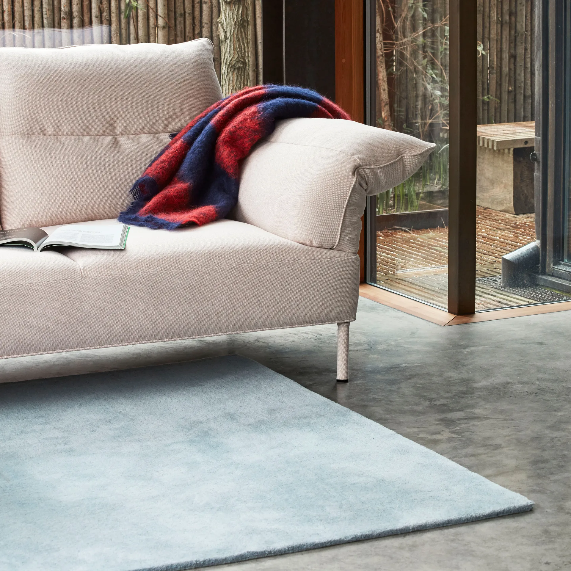 Alfombra de lana Raw No 2 200x300 cm, Light blue HAY