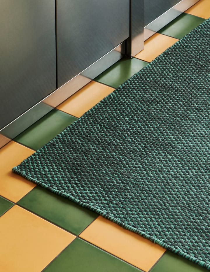 Alfombra kelim Moiré 80x200 cm, Emerald green HAY