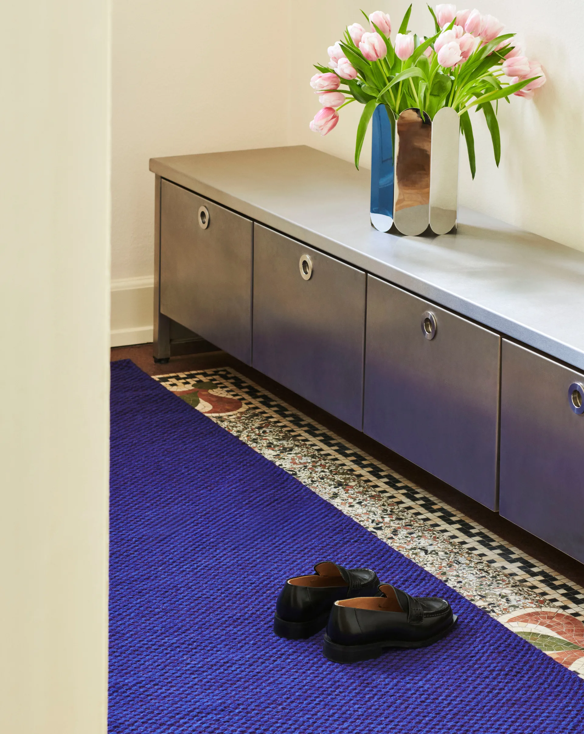 Alfombra kelim Moiré 80x200 cm, Purple HAY