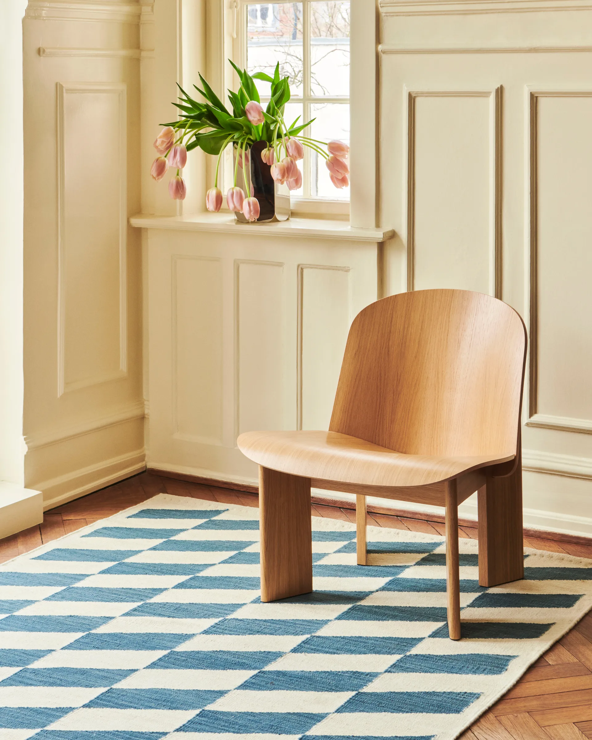 Alfombra Shift Kelim 140x200 cm, Blue HAY