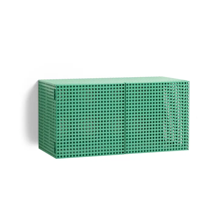 Armario de pared Perforated Cabinet smalll - Soft jade - HAY