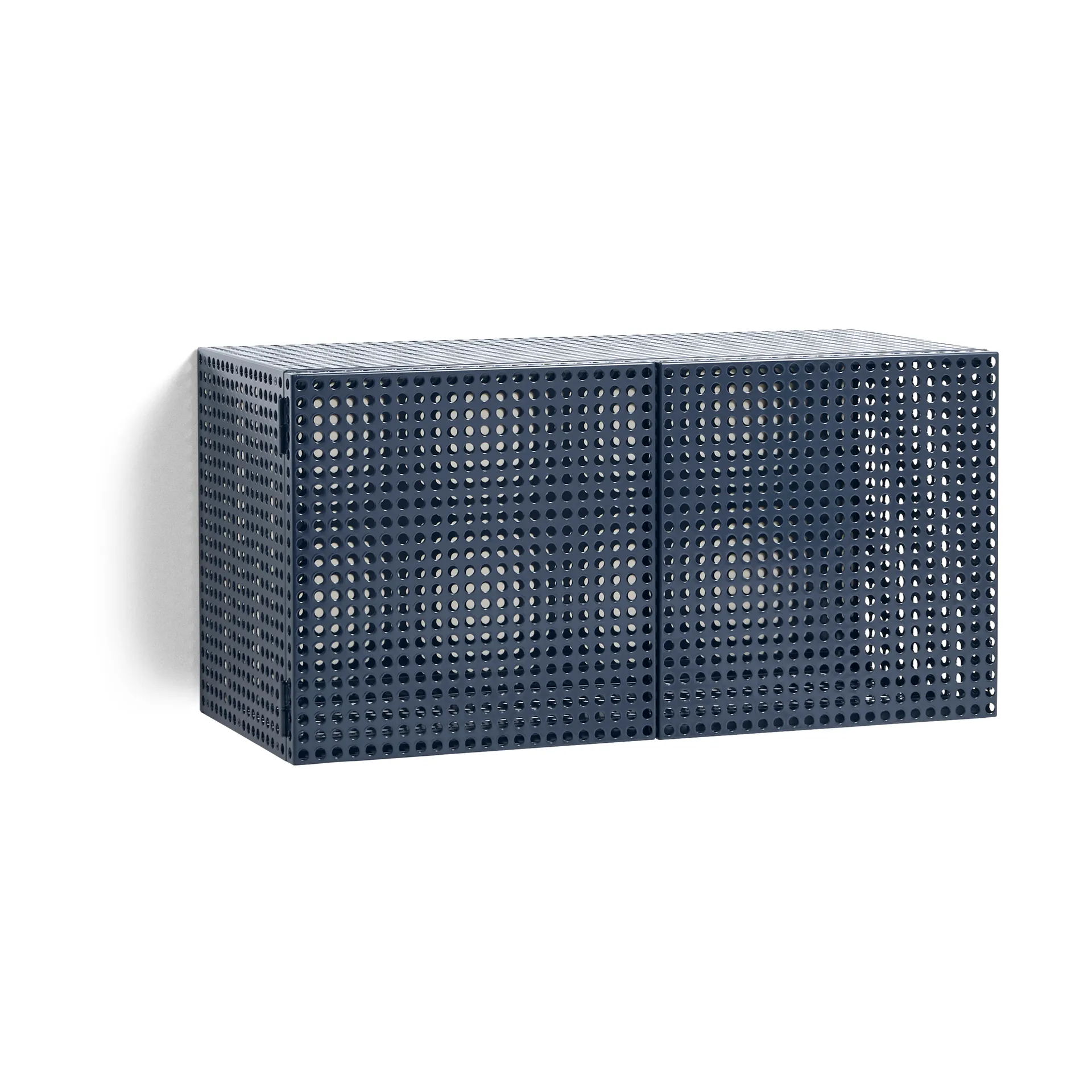 Armario de pared Perforated Cabinet smalll, Steel blue HAY