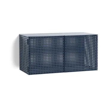 Armario de pared Perforated Cabinet smalll - Steel blue - HAY