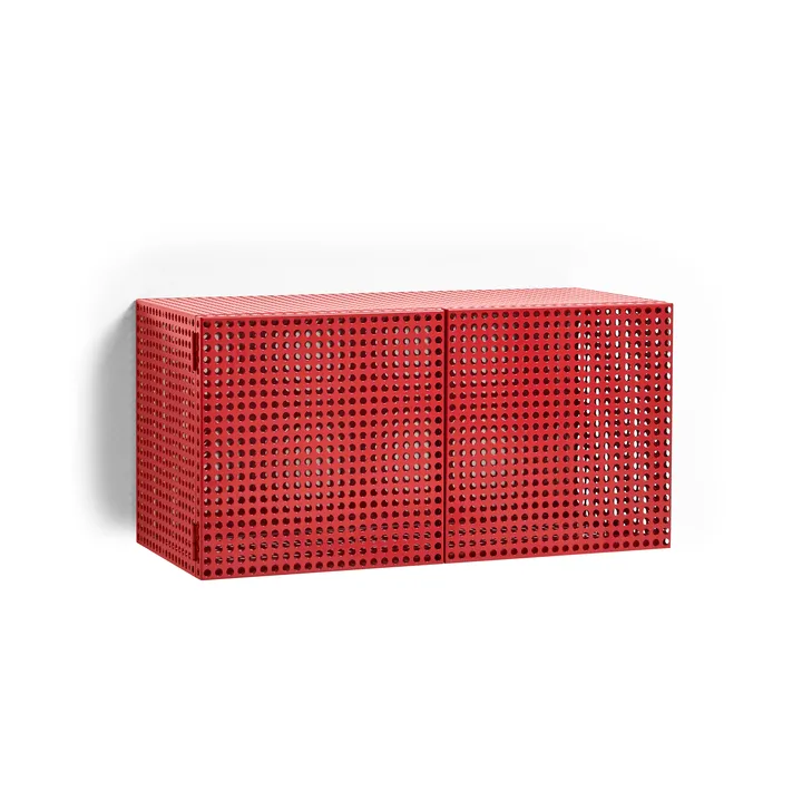 Armario de pared Perforated Cabinet smalll - Wine red - HAY