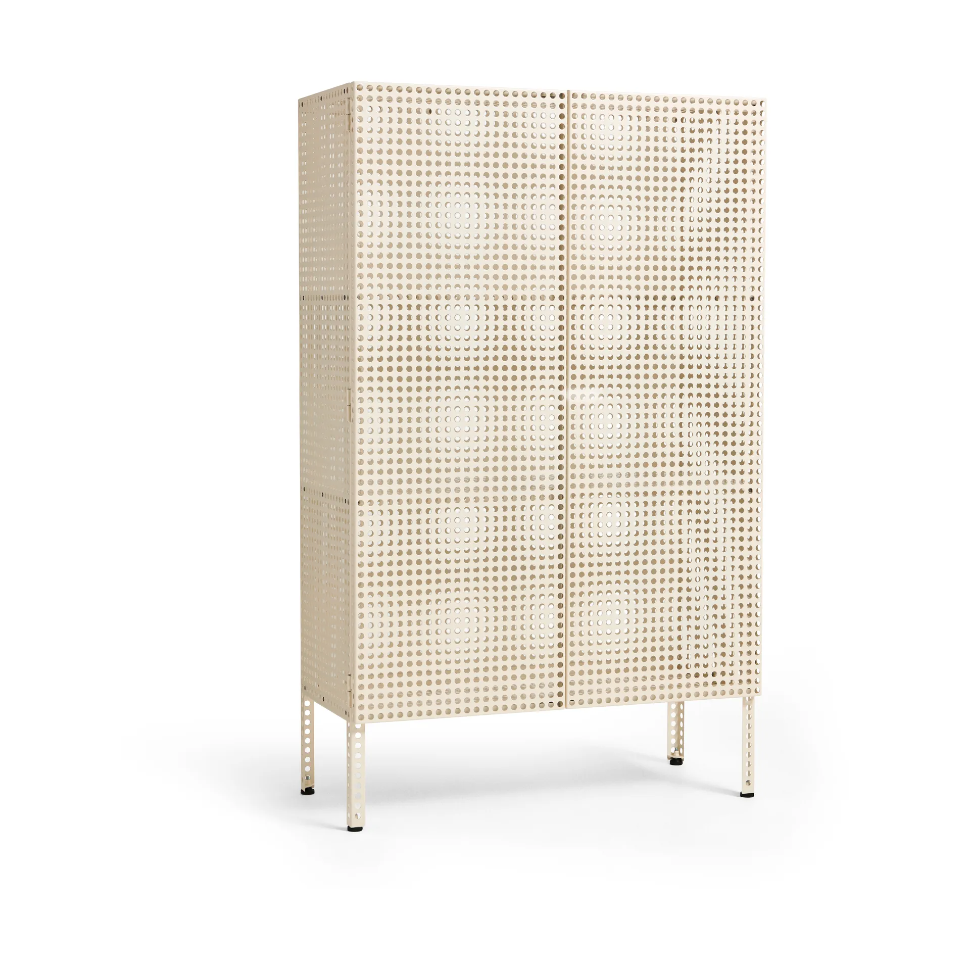 Armario Perforated Cabinet large, Eggshell HAY