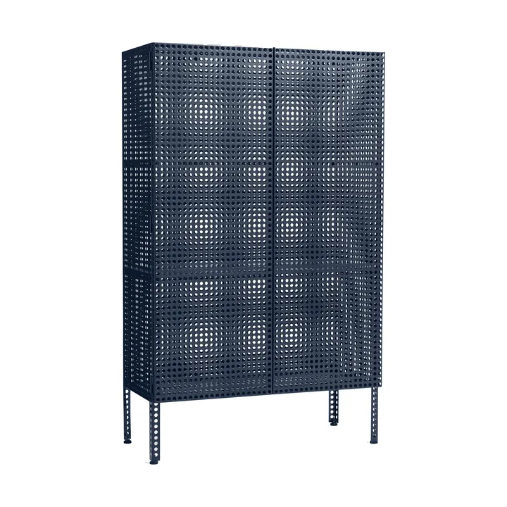 Armario Perforated Cabinet large - Steel blue - HAY