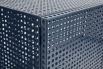 Armario Perforated Cabinet large - Steel blue - HAY