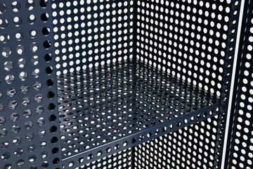 Armario Perforated Cabinet large - Steel blue - HAY