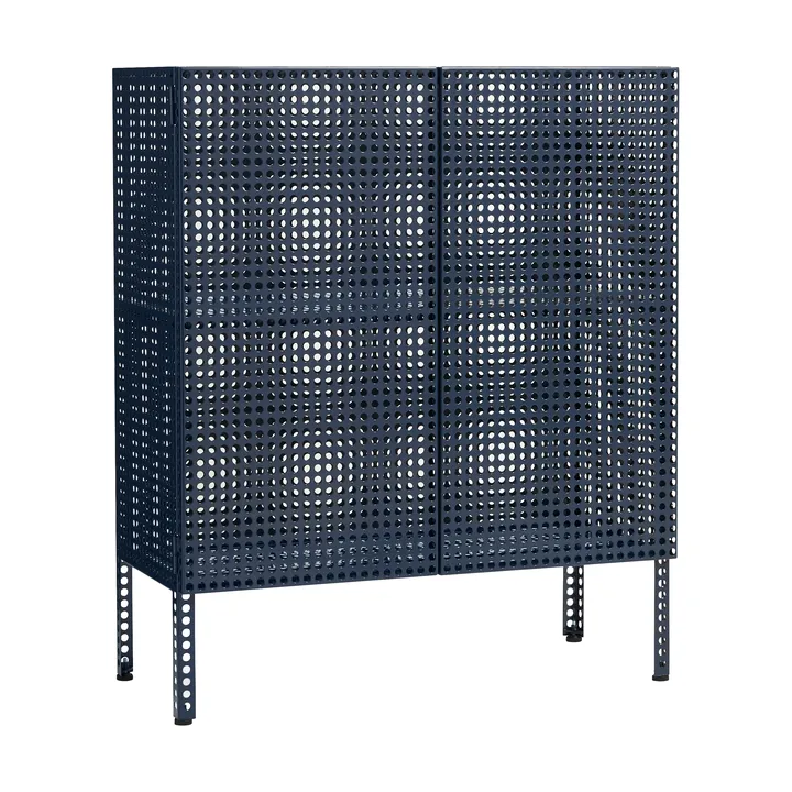 Armario Perforated Cabinet medium - Steel blue - HAY