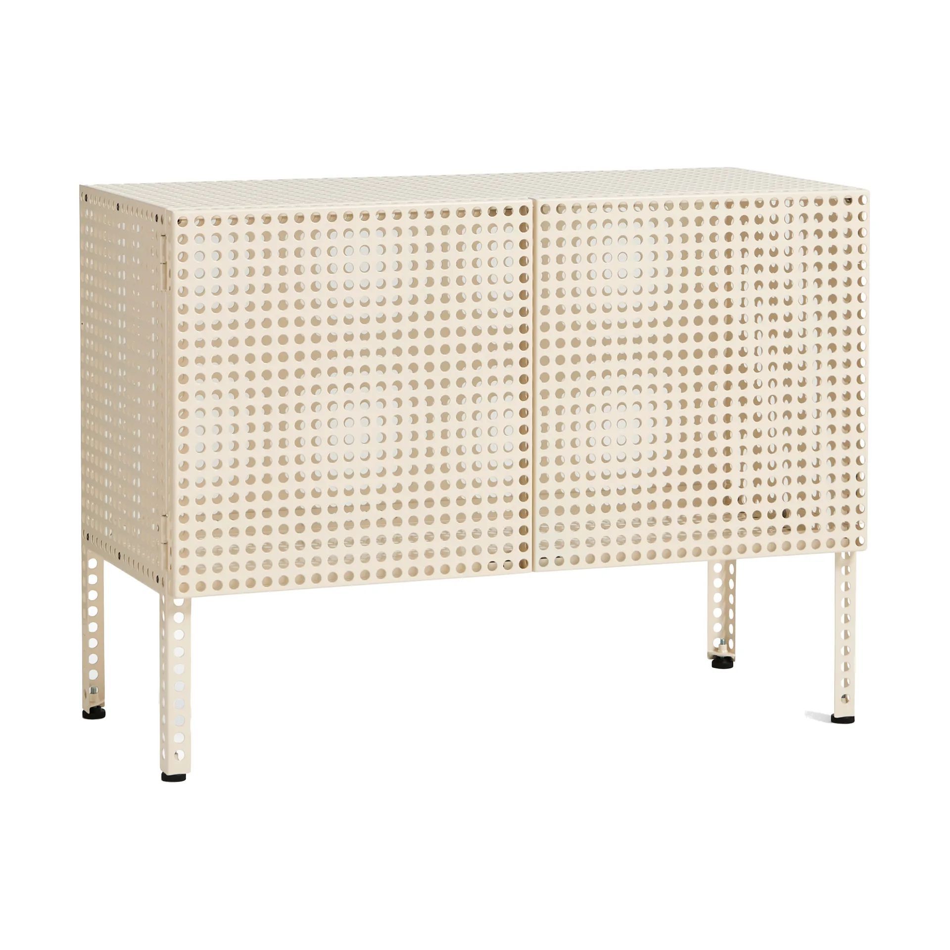 Armario Perforated Cabinet small, Eggshell HAY
