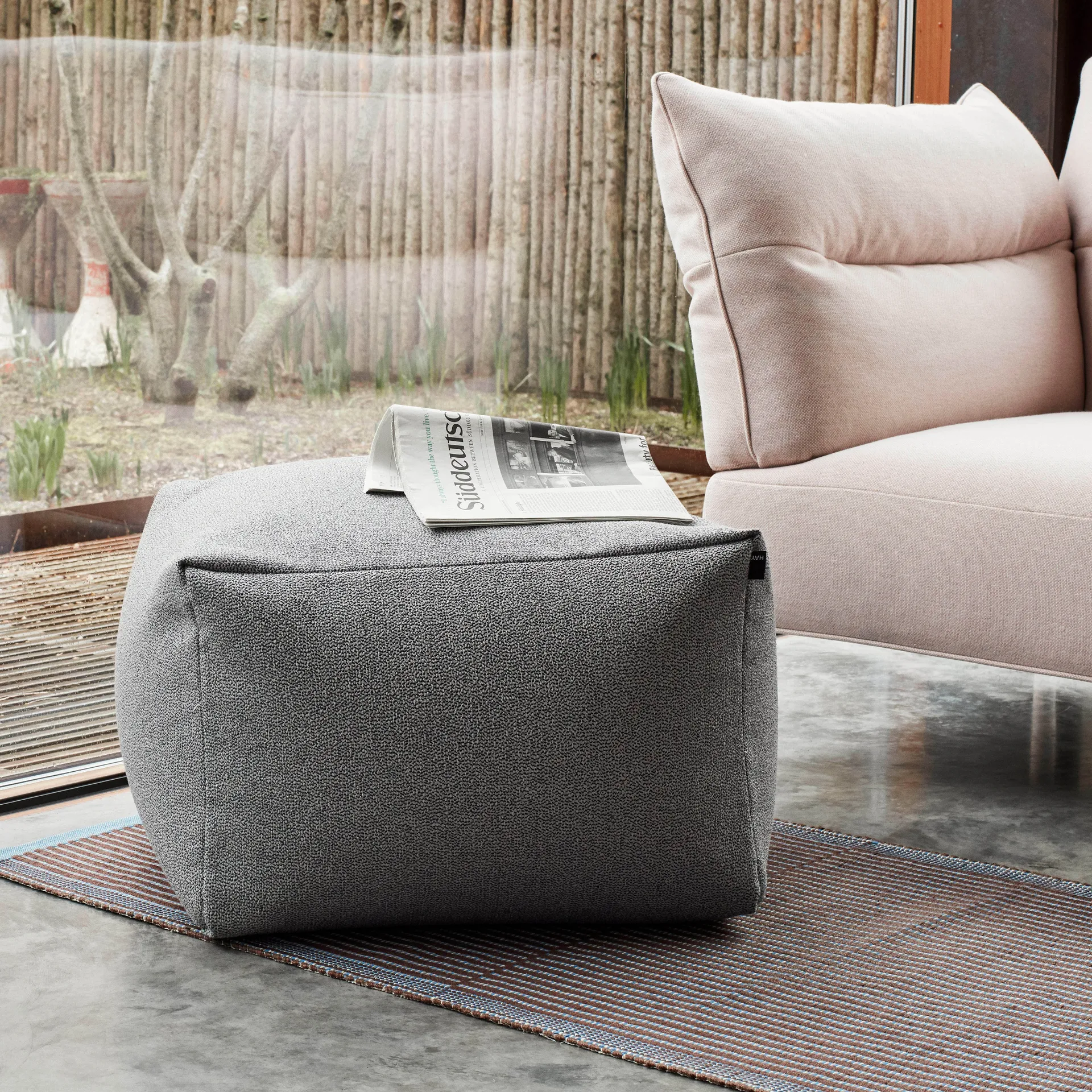Asiento puff Pouf sprinkle 59x59 cm, Grey HAY