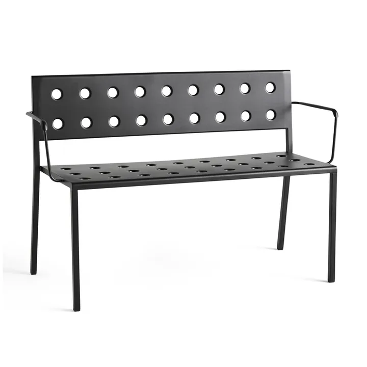 Banco Balcony Dining con reposabrazos 121x52 cm - Antracita - HAY