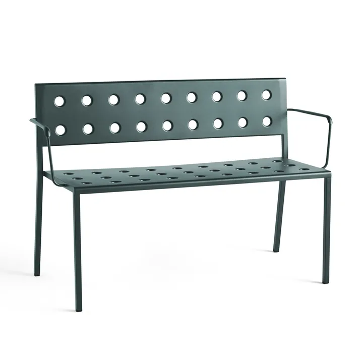 Banco Balcony Dining con reposabrazos 121x52 cm - Bosque oscuro - HAY